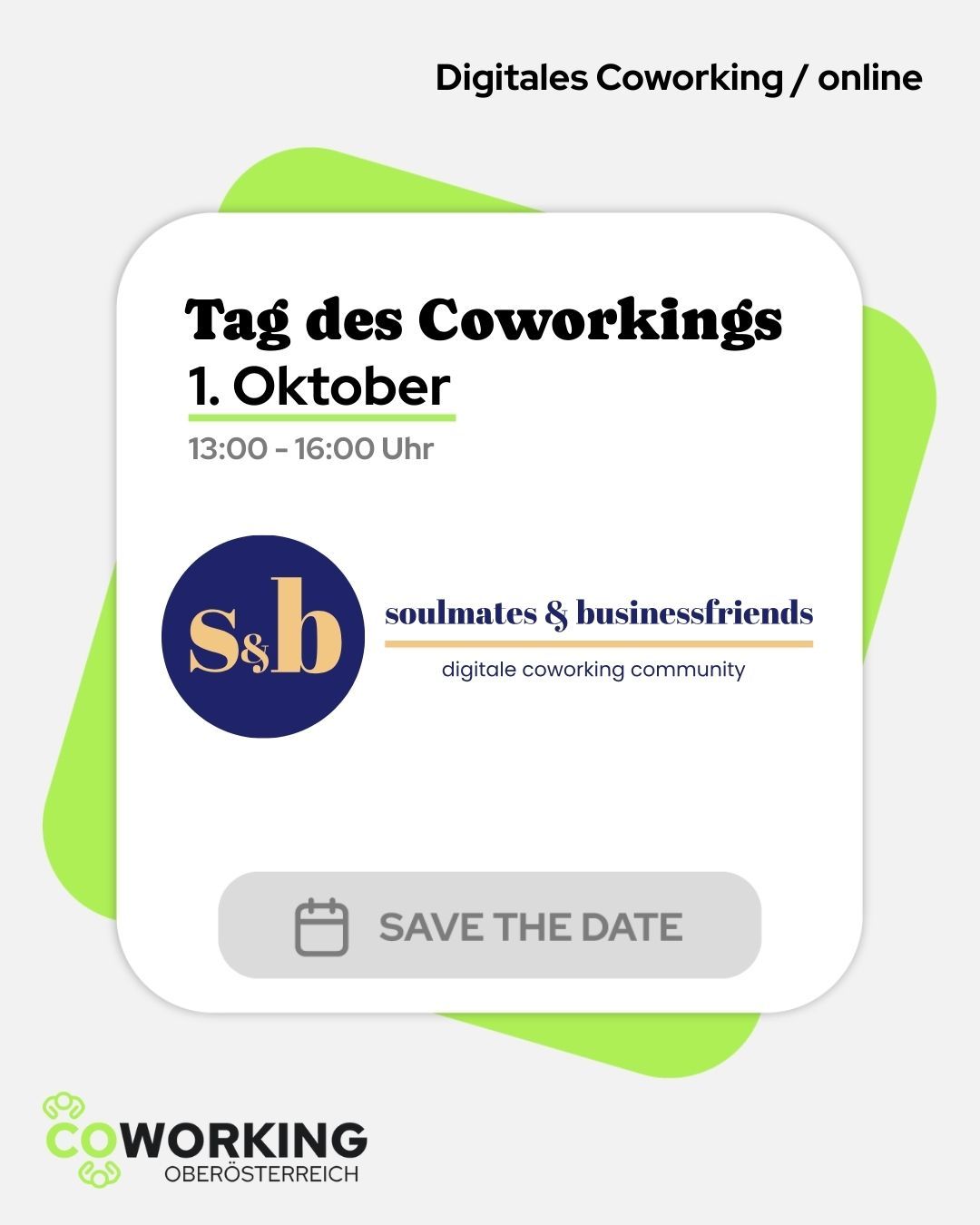 Flyer Tag des offenen Coworkings